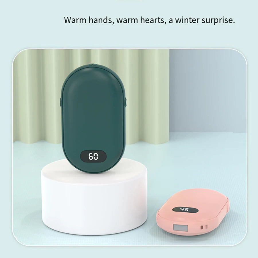 Rechargeable Double-Sided Hand Warmer – 2 Heat Settings