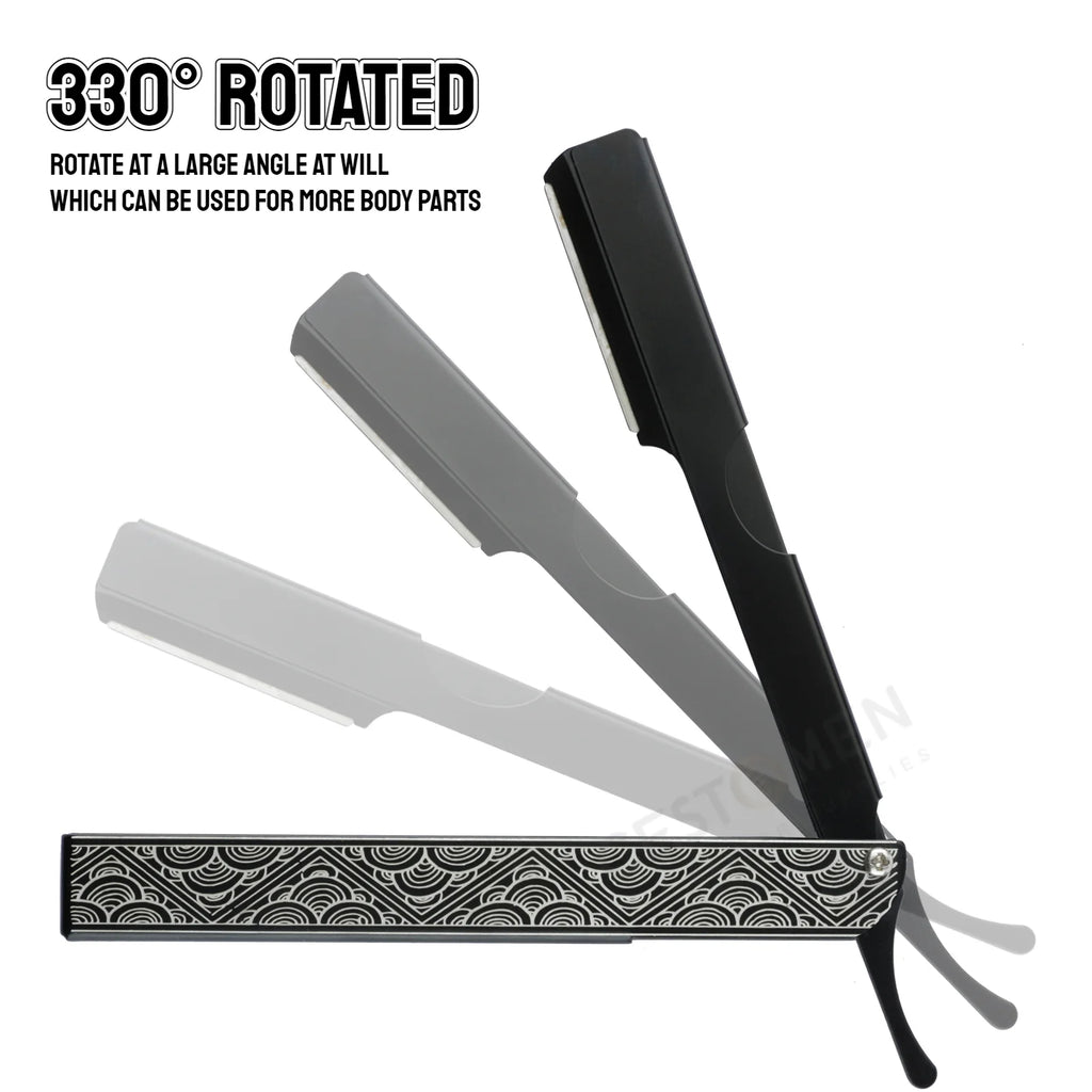 Folding Barber Razor Holder — Blades Not Included