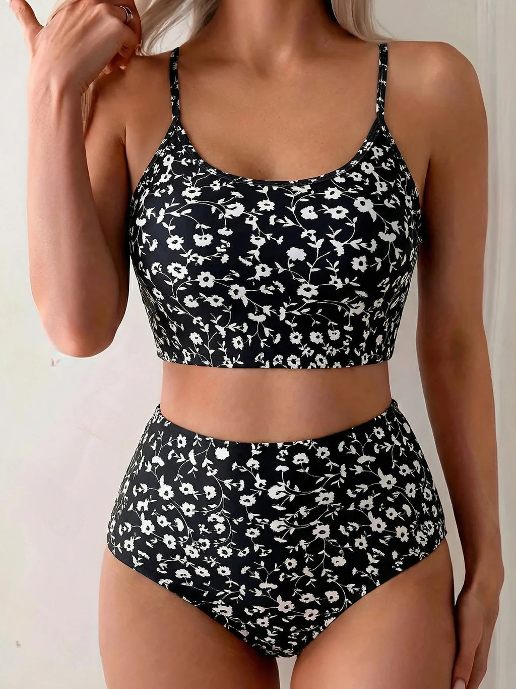 Women's Floral High-Waist Bikini Set