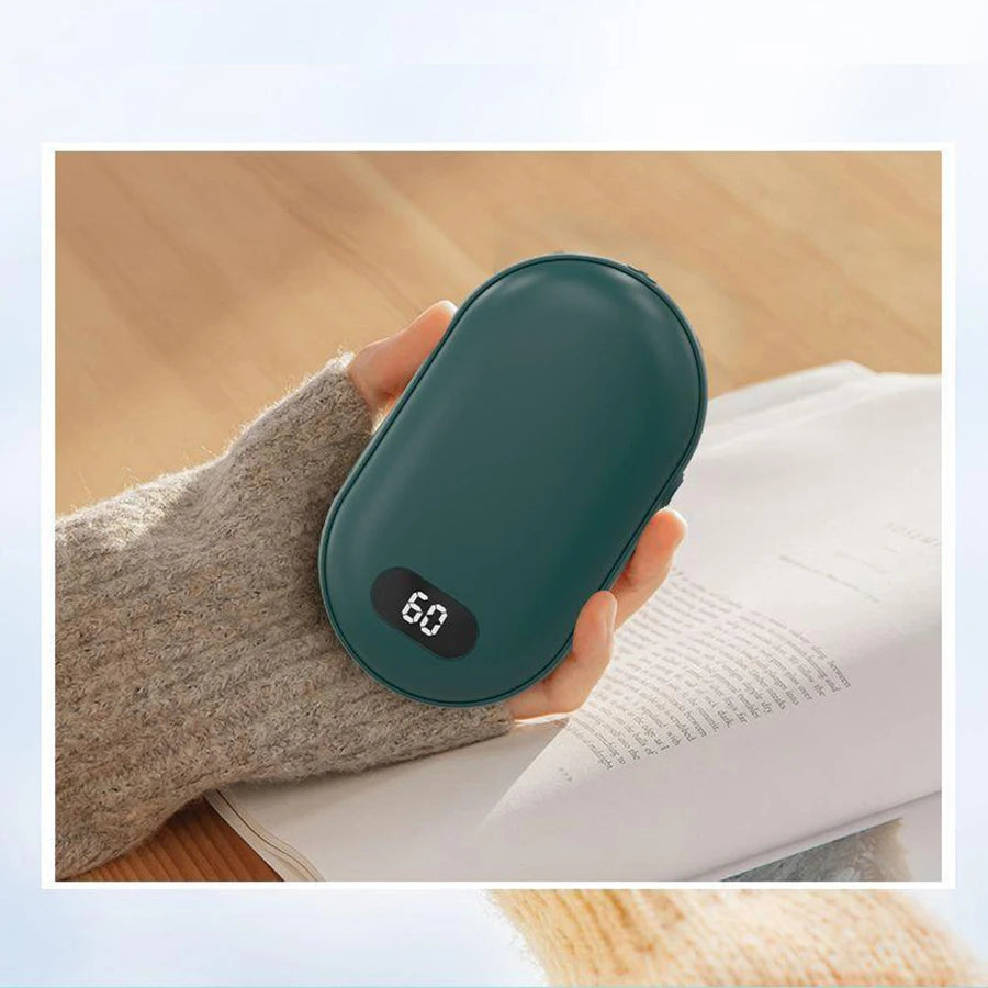 Rechargeable Double-Sided Hand Warmer – 2 Heat Settings