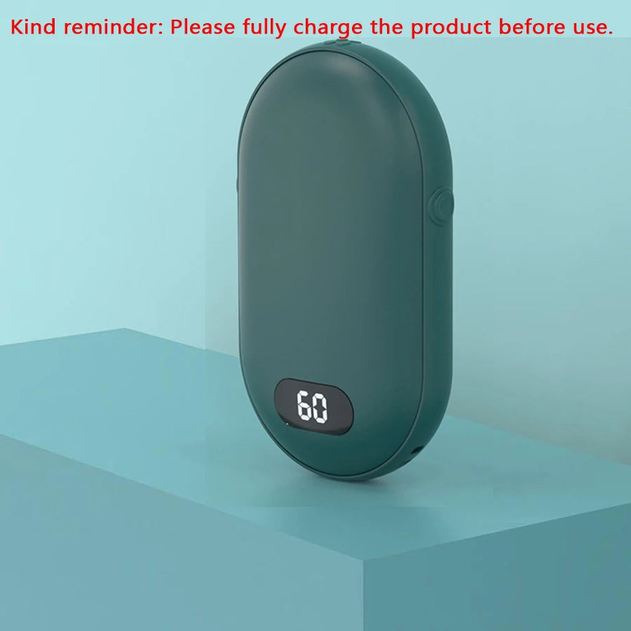 Rechargeable Double-Sided Hand Warmer – 2 Heat Settings