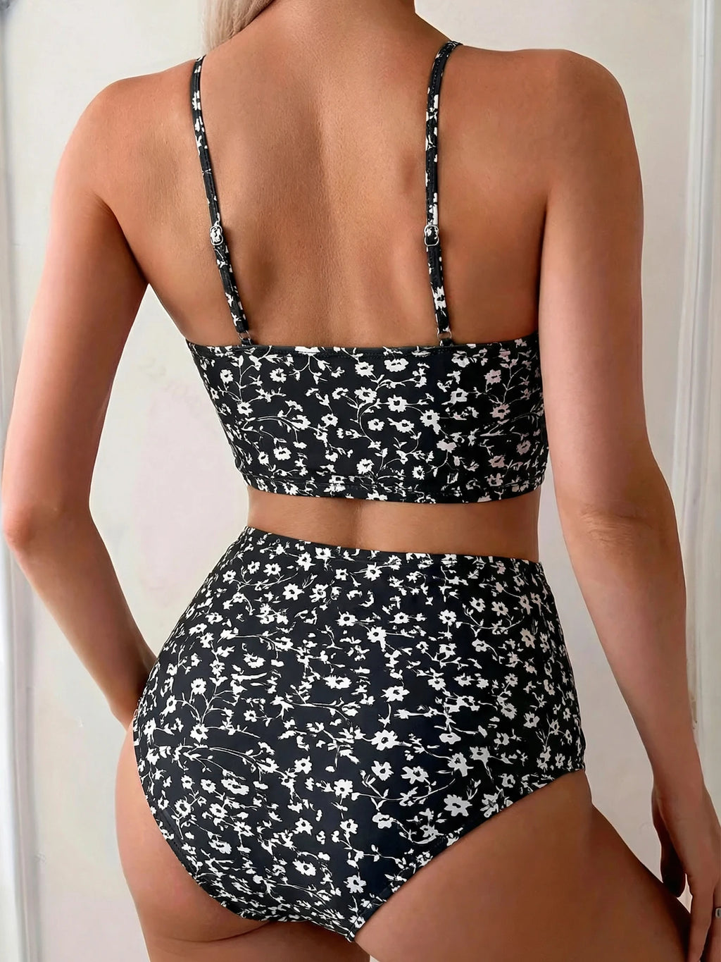 Women's Floral High-Waist Bikini Set